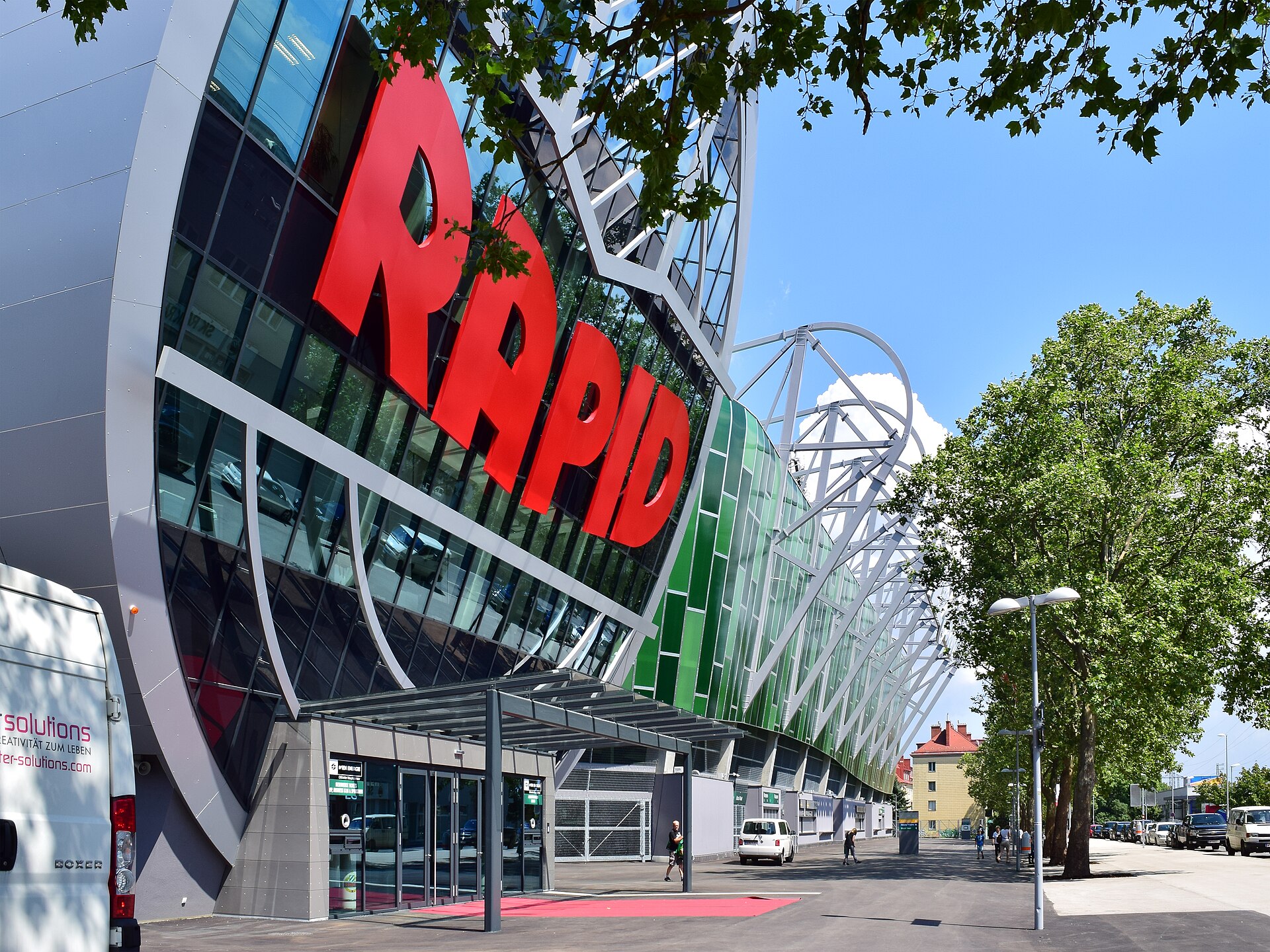 Allianz Stadion van Rapid Wien in Wenen, voetbalreis Oostenrijk