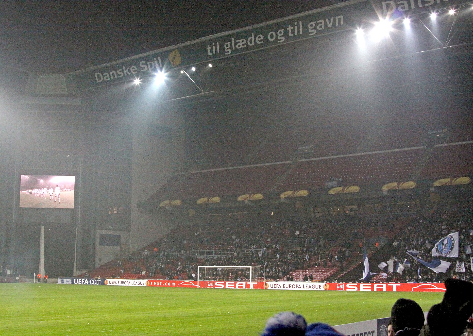Parken in Kopenhagen tijdens een Europese wedstrijd, voetbalreis Denemarken