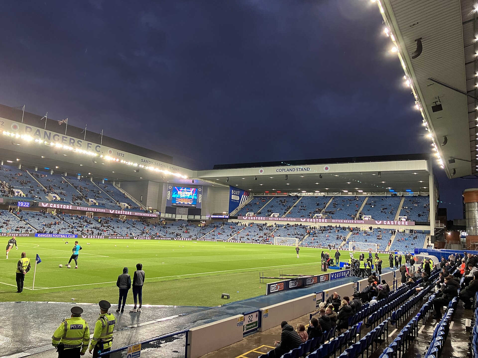 Avondwedstrijd van Rangers in het Ibrox Stadium in Glasgow, Scottish Premiership