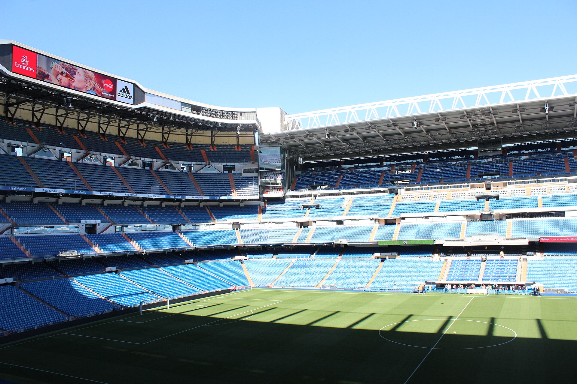 Tribunes van het Santiago Bernabéu in Madrid, bestemming voor voetbalreizen naar Spanje